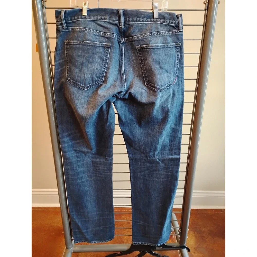 Banana Republic Vintage Straight Jeans Mens 36x34 Medium Wash Blue Denim Pants